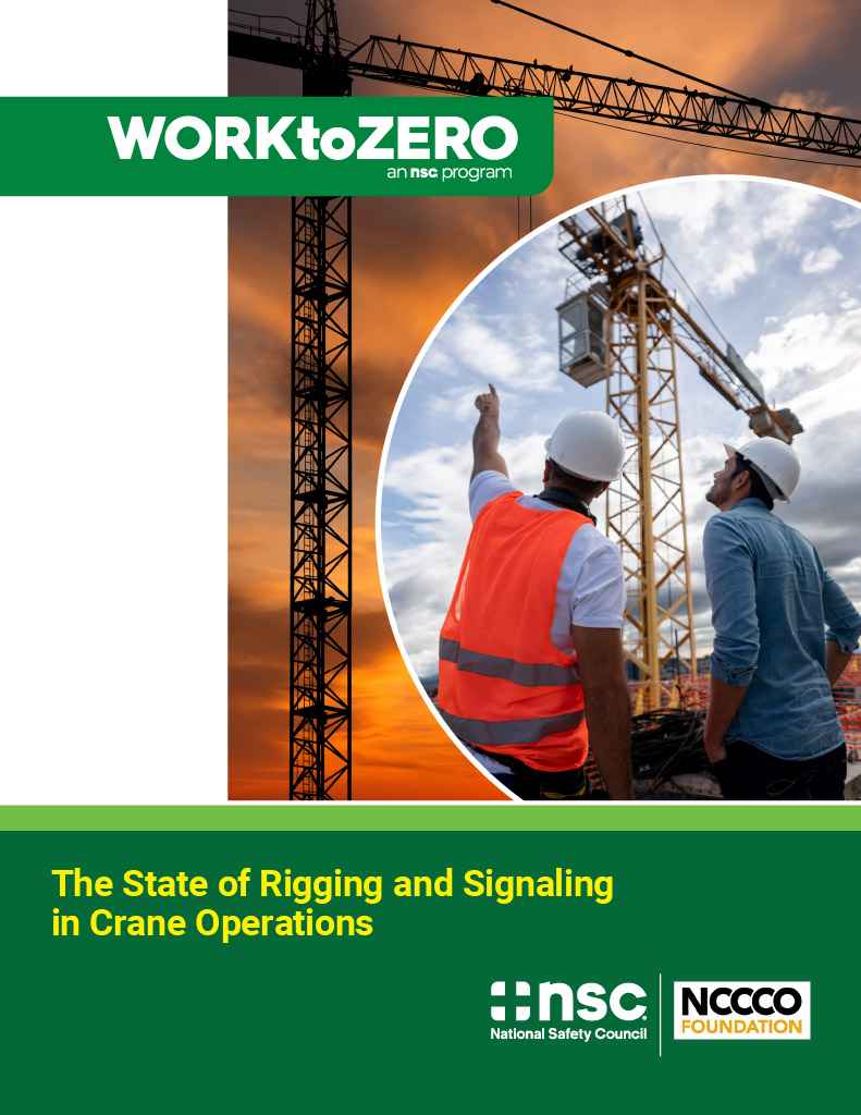 Report Examines Rigging and Signaling Practices in Crane Operations