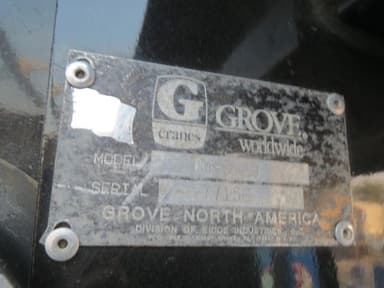 Grove All Terrain Crane Tm9120 208933