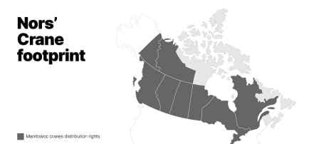 Nors Expands Manitowoc Mobile Crane Distribution in Canada